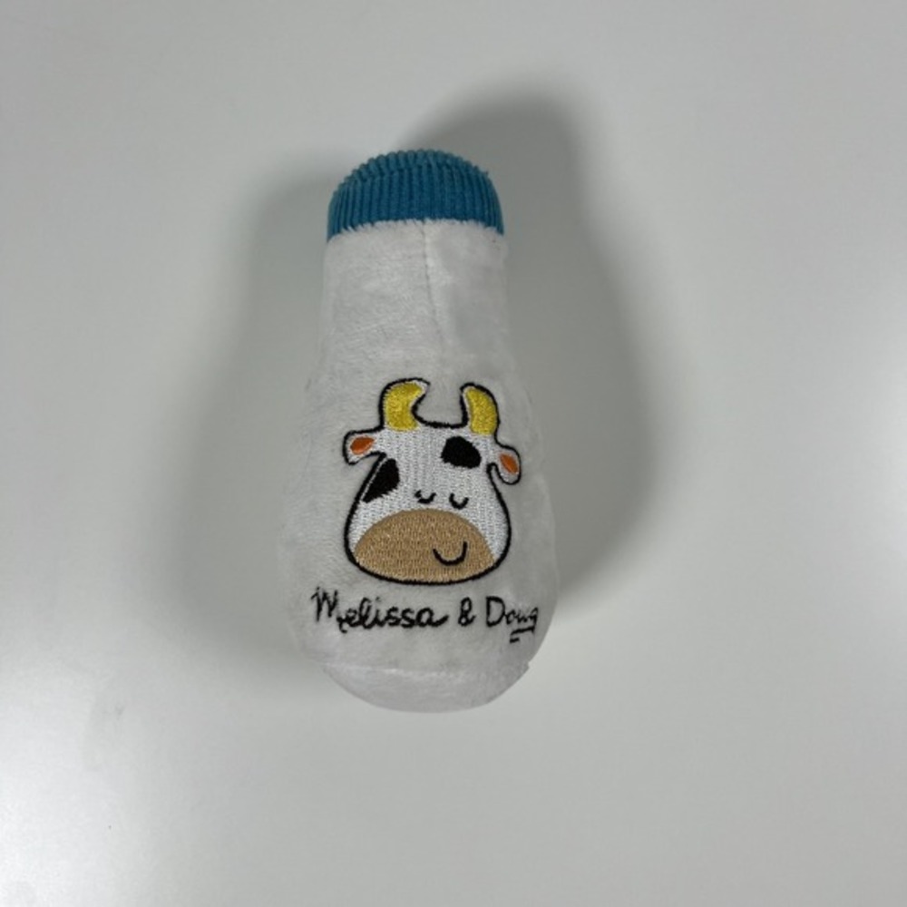 Melissa & Doug Multi-Sensory Market Basket Fill & Spill Toy Milk Bottle Jingle